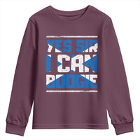 Funny Scottish Anthem Fan Saltire Flag Youth Sweatshirt Yes Sir I Can Boogie Sports Style Scotland Football Supporters