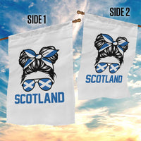 Scotland Messy Bun Hair Saltire Flag Ribbon Bow Garden Flag Scottish Pride for Girls Women
