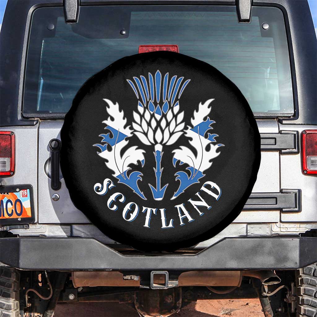 Scotland Thistle Floral Emblem Spare Tire Cover Stylized Gothic Heraldry Scottish Heritage Pride