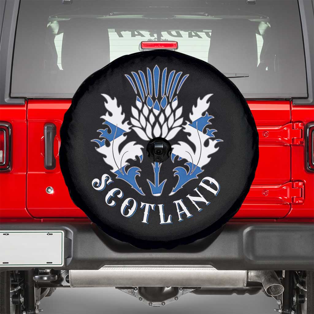 Scotland Thistle Floral Emblem Spare Tire Cover Stylized Gothic Heraldry Scottish Heritage Pride