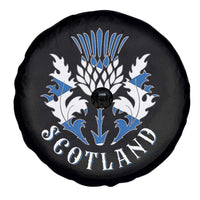 Scotland Thistle Floral Emblem Spare Tire Cover Stylized Gothic Heraldry Scottish Heritage Pride
