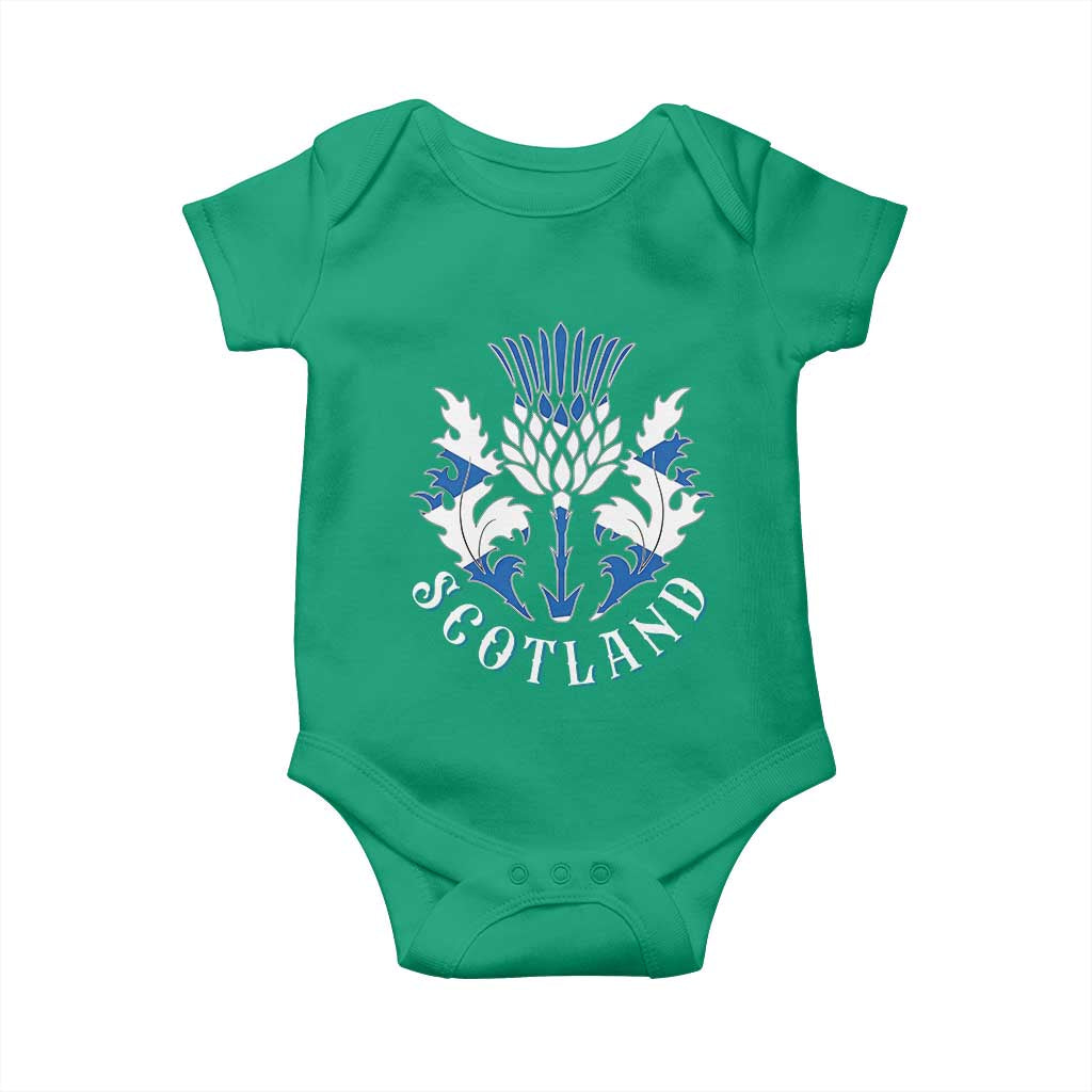 Scotland Thistle Floral Emblem Baby Onesie Stylized Gothic Heraldry Scottish Heritage Pride