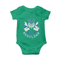 Scotland Thistle Floral Emblem Baby Onesie Stylized Gothic Heraldry Scottish Heritage Pride