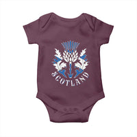Scotland Thistle Floral Emblem Baby Onesie Stylized Gothic Heraldry Scottish Heritage Pride