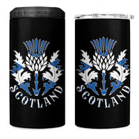 Scotland Thistle Floral Emblem 4 in 1 Can Cooler Tumbler Stylized Gothic Heraldry Scottish Heritage Pride