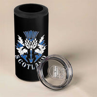 Scotland Thistle Floral Emblem 4 in 1 Can Cooler Tumbler Stylized Gothic Heraldry Scottish Heritage Pride