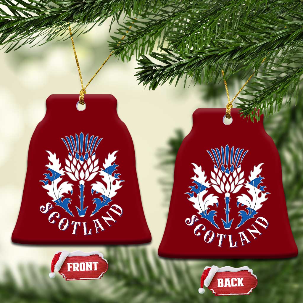 Scotland Thistle Floral Emblem Ceramic Ornament Stylized Gothic Heraldry Scottish Heritage Pride