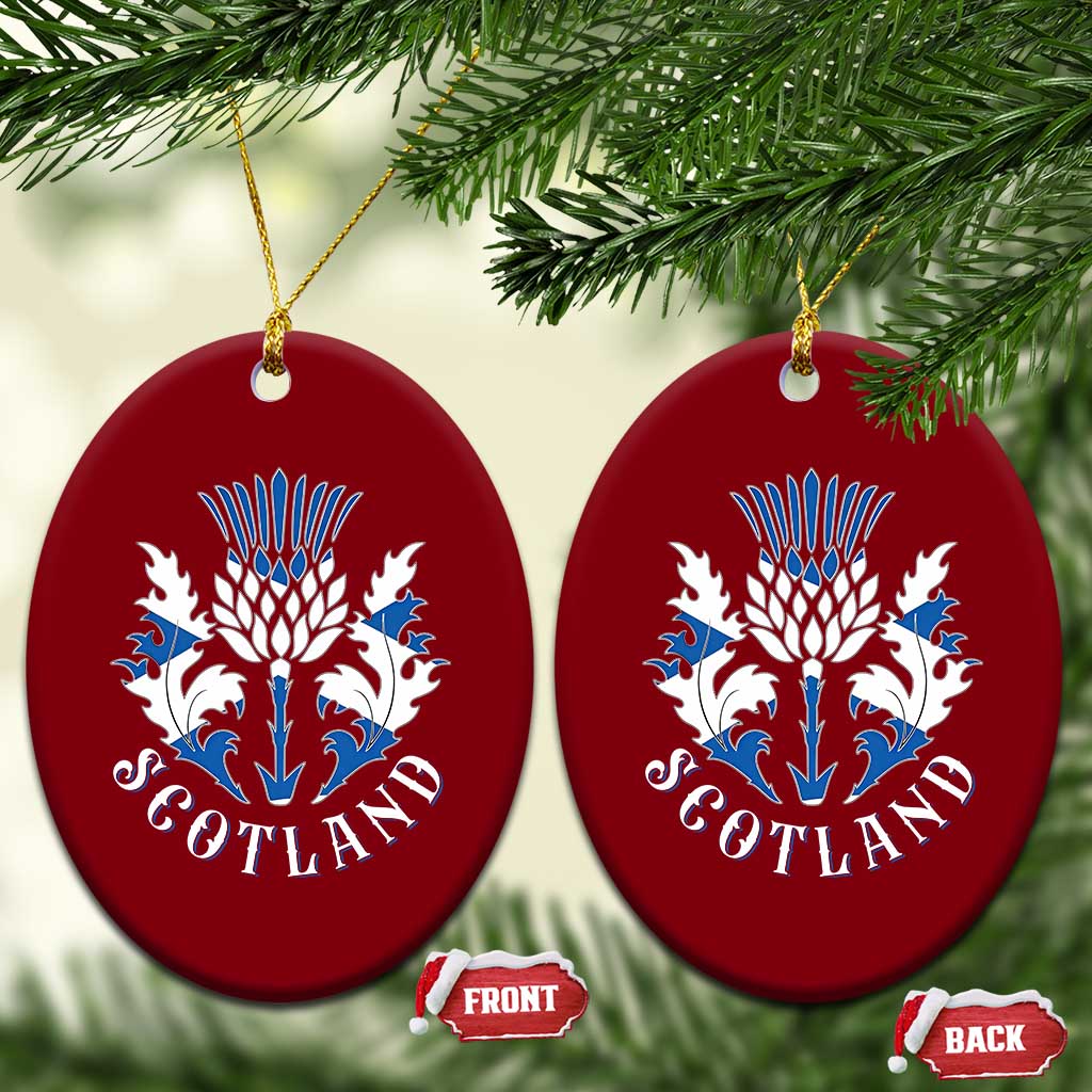 Scotland Thistle Floral Emblem Ceramic Ornament Stylized Gothic Heraldry Scottish Heritage Pride