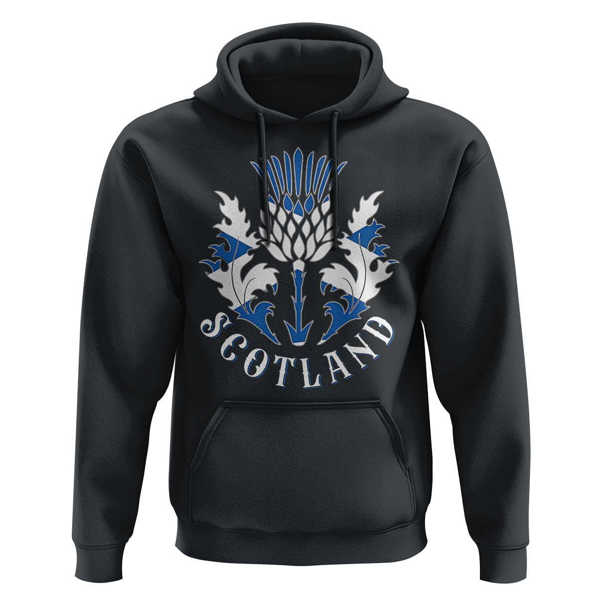 Scotland Thistle Floral Emblem Hoodie Stylized Gothic Heraldry Scottish Heritage Pride