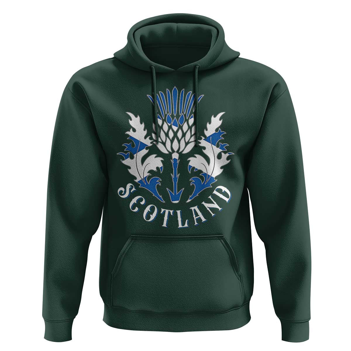 Scotland Thistle Floral Emblem Hoodie Stylized Gothic Heraldry Scottish Heritage Pride