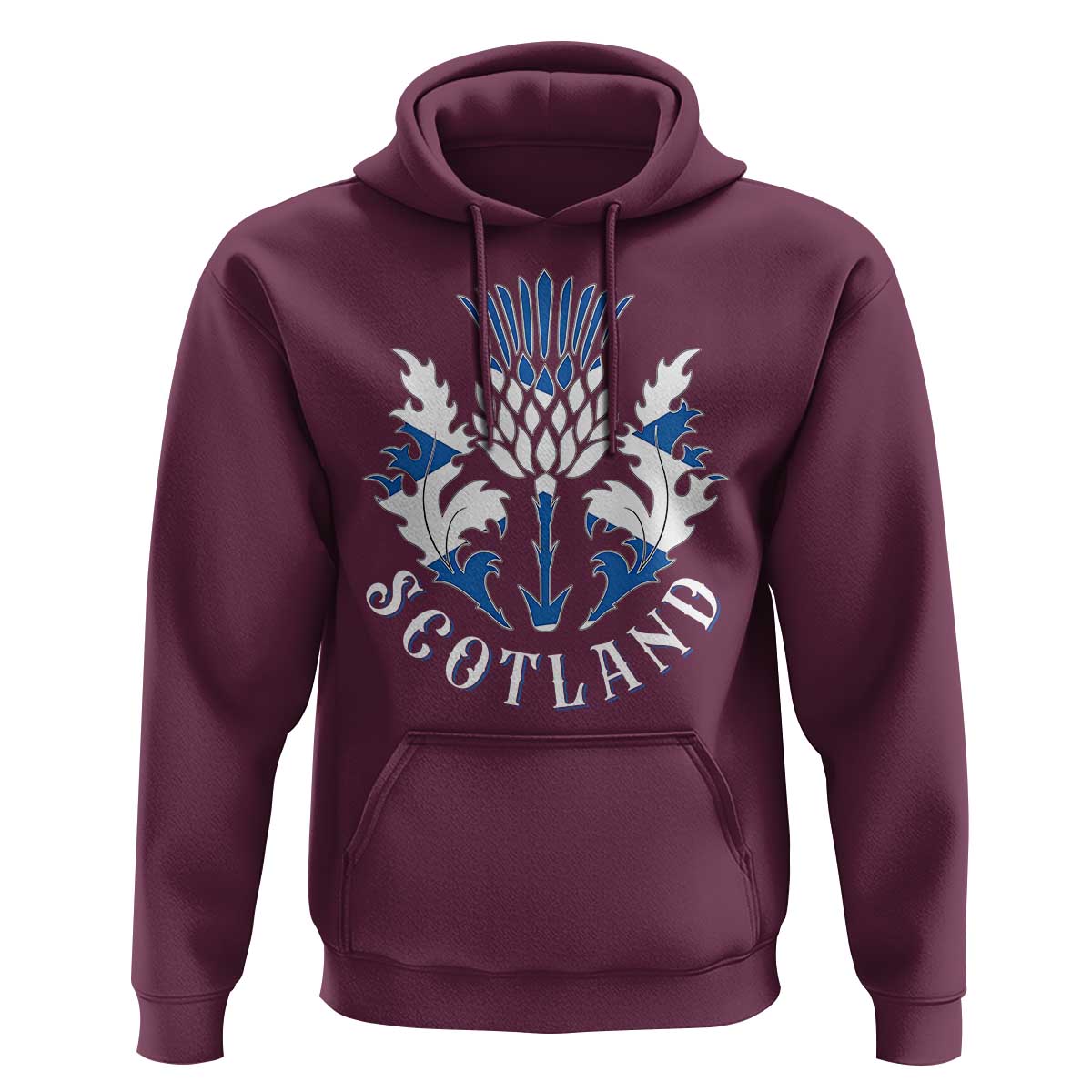 Scotland Thistle Floral Emblem Hoodie Stylized Gothic Heraldry Scottish Heritage Pride
