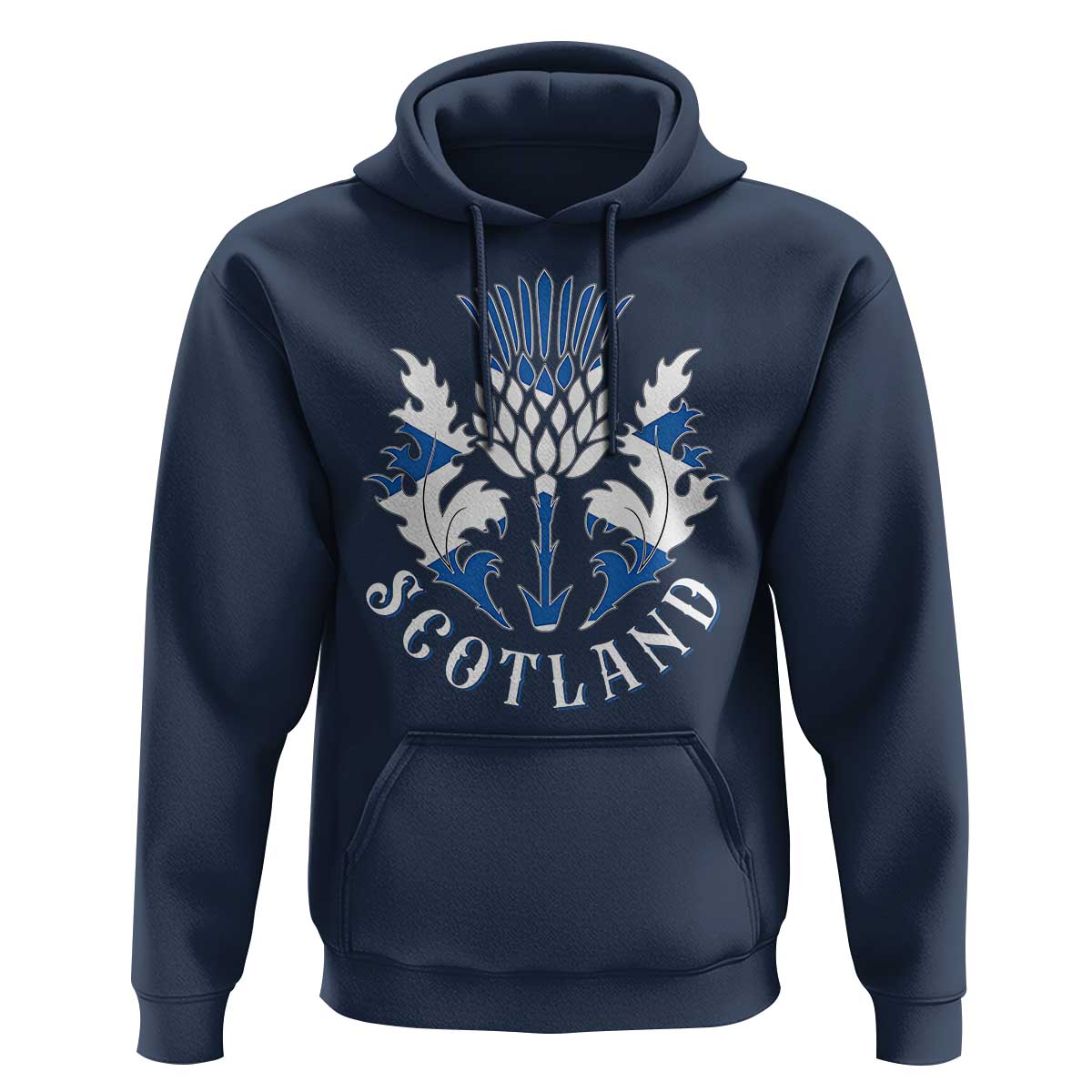 Scotland Thistle Floral Emblem Hoodie Stylized Gothic Heraldry Scottish Heritage Pride