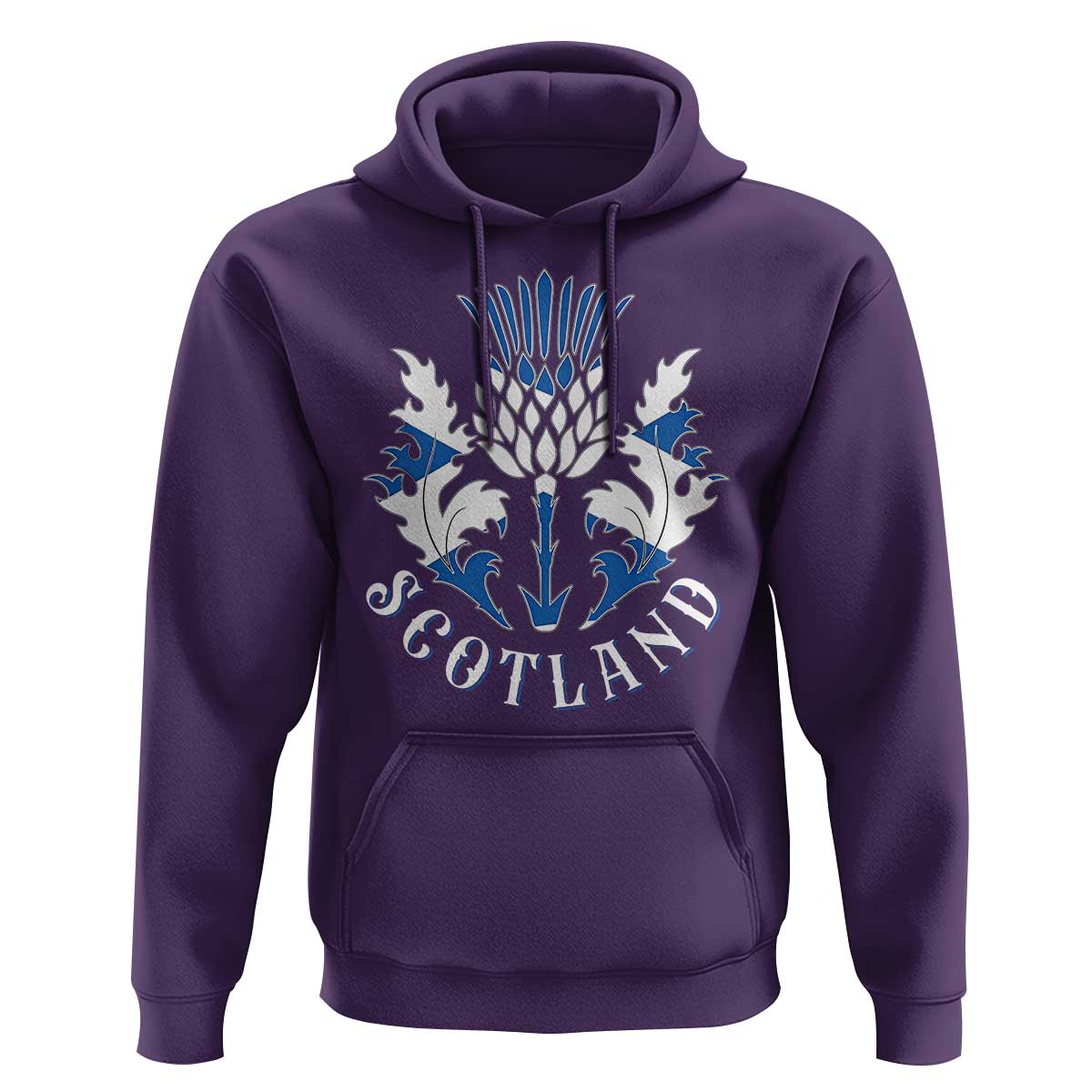 Scotland Thistle Floral Emblem Hoodie Stylized Gothic Heraldry Scottish Heritage Pride