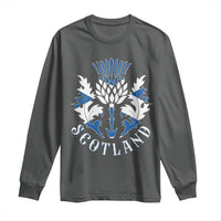 Scotland Thistle Floral Emblem Long Sleeve Shirt Stylized Gothic Heraldry Scottish Heritage Pride