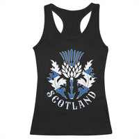 Scotland Thistle Floral Emblem Racerback Tank Top Stylized Gothic Heraldry Scottish Heritage Pride