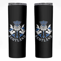 Scotland Thistle Floral Emblem Skinny Tumbler Stylized Gothic Heraldry Scottish Heritage Pride