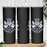 Scotland Thistle Floral Emblem Skinny Tumbler Stylized Gothic Heraldry Scottish Heritage Pride