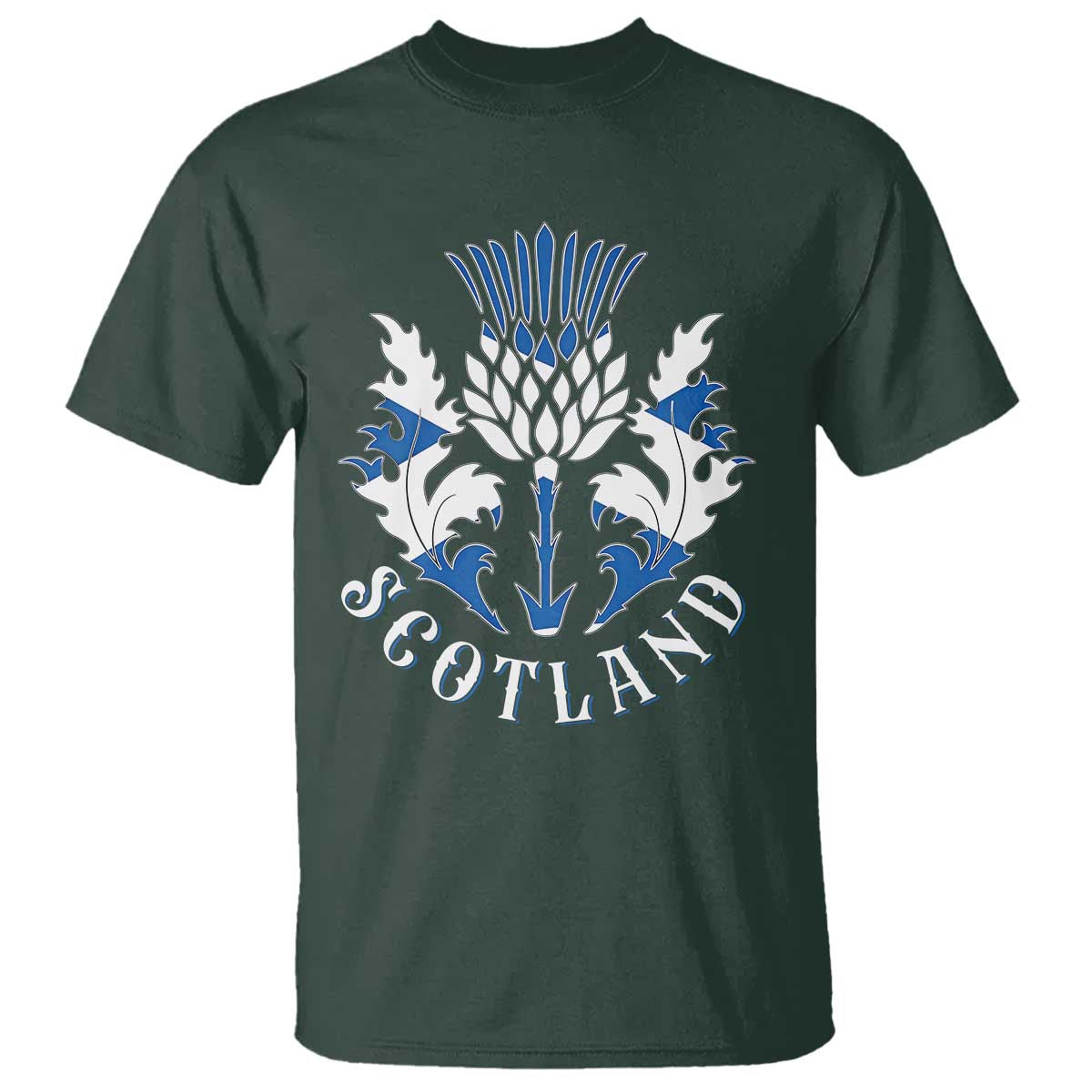 Scotland Thistle Floral Emblem T Shirt Stylized Gothic Heraldry Scottish Heritage Pride
