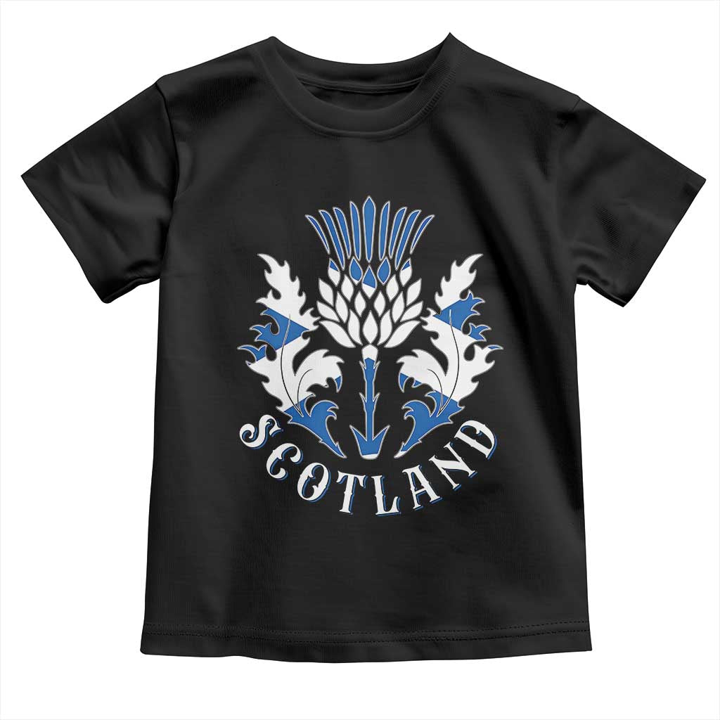 Scotland Thistle Floral Emblem Toddler T Shirt Stylized Gothic Heraldry Scottish Heritage Pride