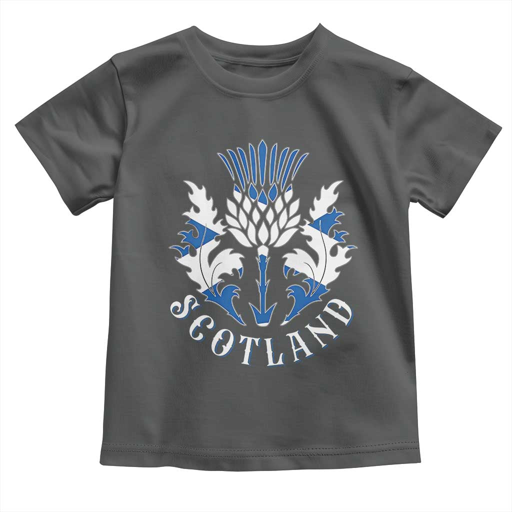 Scotland Thistle Floral Emblem Toddler T Shirt Stylized Gothic Heraldry Scottish Heritage Pride