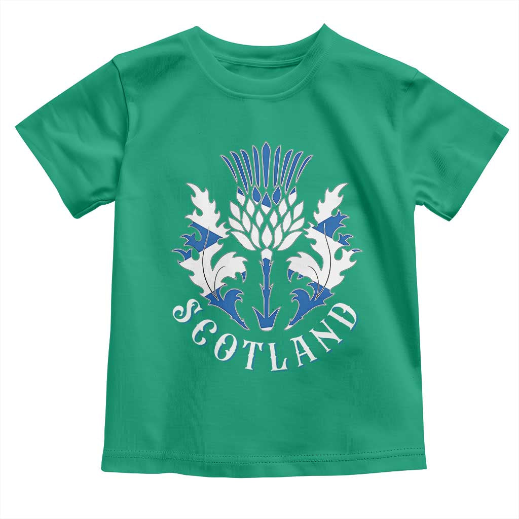 Scotland Thistle Floral Emblem Toddler T Shirt Stylized Gothic Heraldry Scottish Heritage Pride
