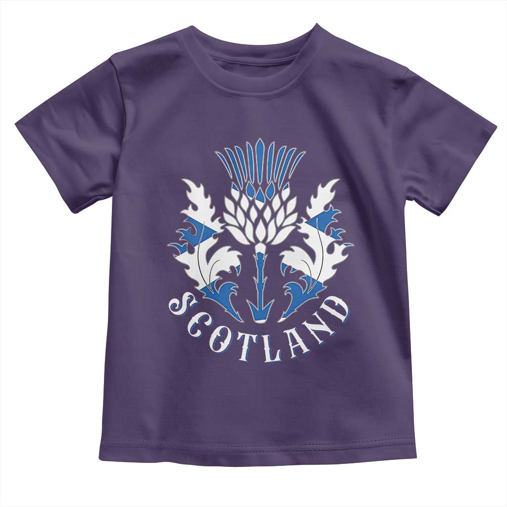 Scotland Thistle Floral Emblem Toddler T Shirt Stylized Gothic Heraldry Scottish Heritage Pride