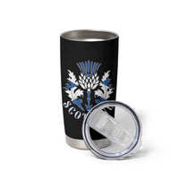 Scotland Thistle Floral Emblem Tumbler Cup Stylized Gothic Heraldry Scottish Heritage Pride