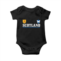 Scotland Dual Crest Lion Rampant Shield Saltire Flag Baby Onesie Football Fans Match Day