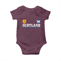 Scotland Dual Crest Lion Rampant Shield Saltire Flag Baby Onesie Football Fans Match Day