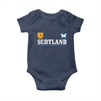 Scotland Dual Crest Lion Rampant Shield Saltire Flag Baby Onesie Football Fans Match Day
