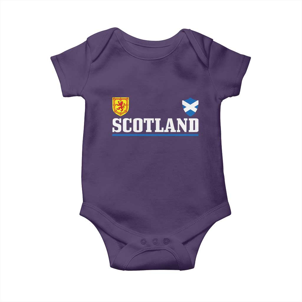 Scotland Dual Crest Lion Rampant Shield Saltire Flag Baby Onesie Football Fans Match Day