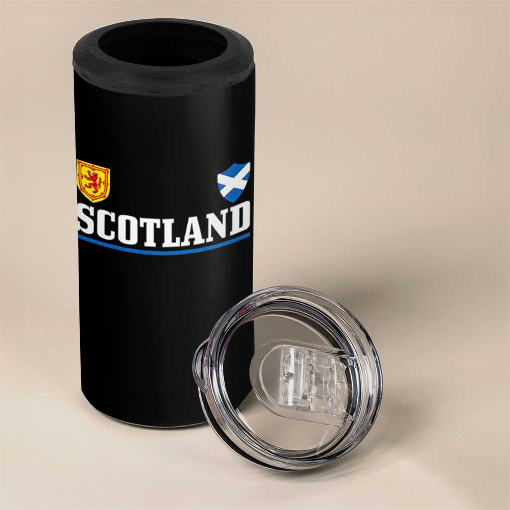 Scotland Dual Crest Lion Rampant Shield Saltire Flag 4 in 1 Can Cooler Tumbler Football Fans Match Day