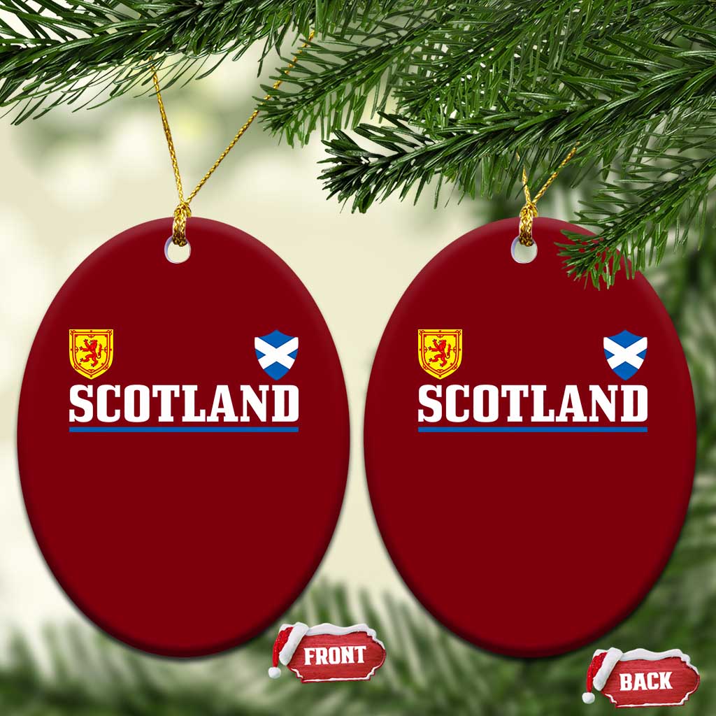 Scotland Dual Crest Lion Rampant Shield Saltire Flag Ceramic Ornament Football Fans Match Day