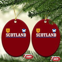 Scotland Dual Crest Lion Rampant Shield Saltire Flag Ceramic Ornament Football Fans Match Day