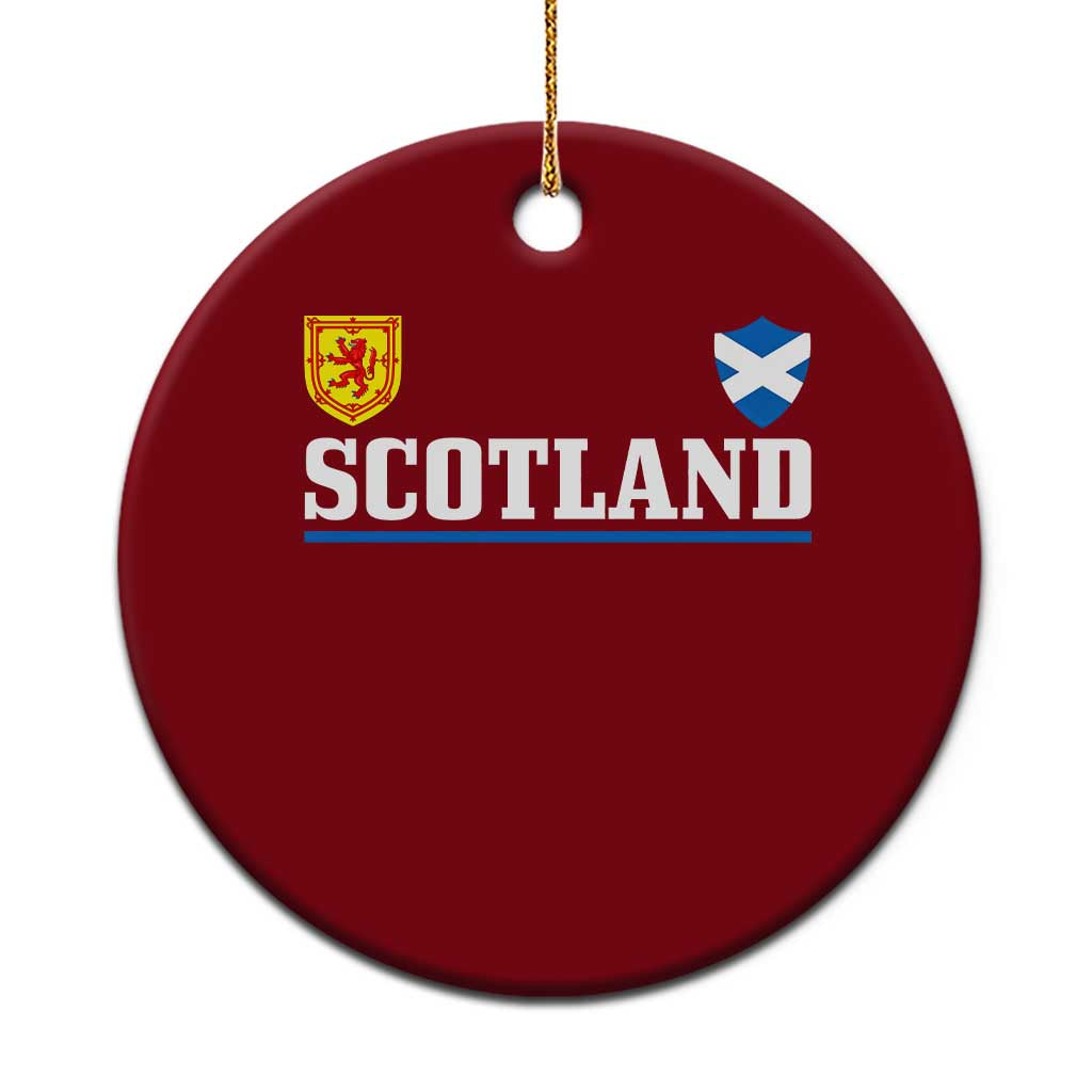 Scotland Dual Crest Lion Rampant Shield Saltire Flag Ceramic Ornament Football Fans Match Day