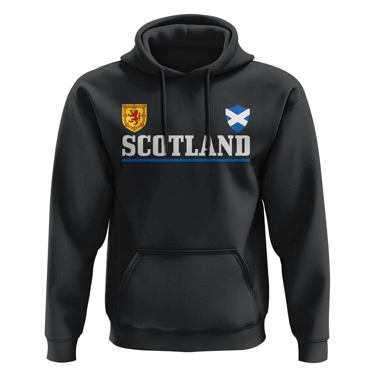 Scotland Dual Crest Lion Rampant Shield Saltire Flag Hoodie Football Fans Match Day