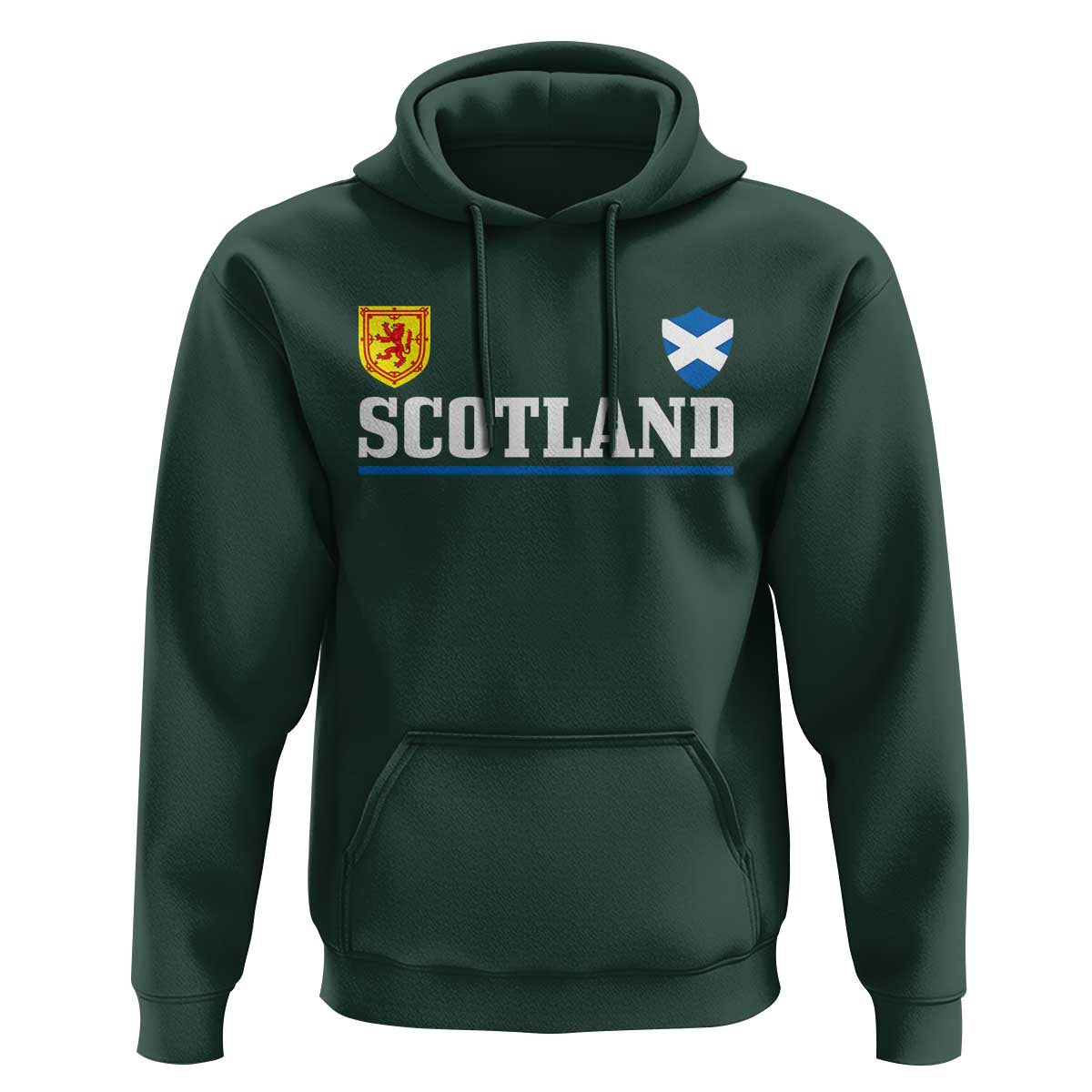 Scotland Dual Crest Lion Rampant Shield Saltire Flag Hoodie Football Fans Match Day