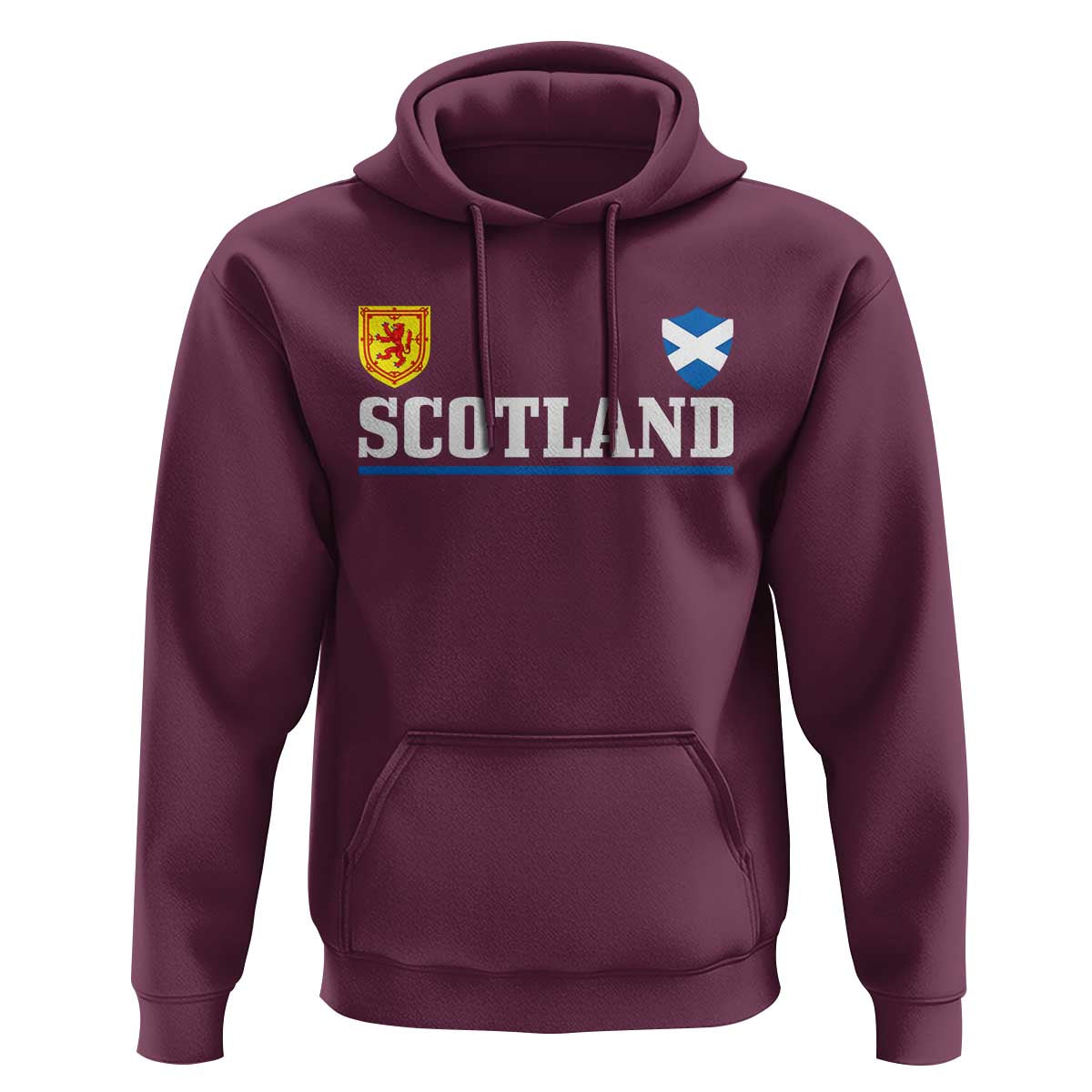 Scotland Dual Crest Lion Rampant Shield Saltire Flag Hoodie Football Fans Match Day