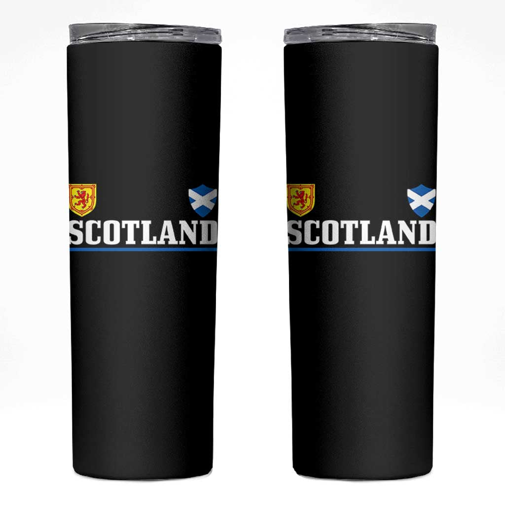 Scotland Dual Crest Lion Rampant Shield Saltire Flag Skinny Tumbler Football Fans Match Day