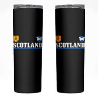 Scotland Dual Crest Lion Rampant Shield Saltire Flag Skinny Tumbler Football Fans Match Day