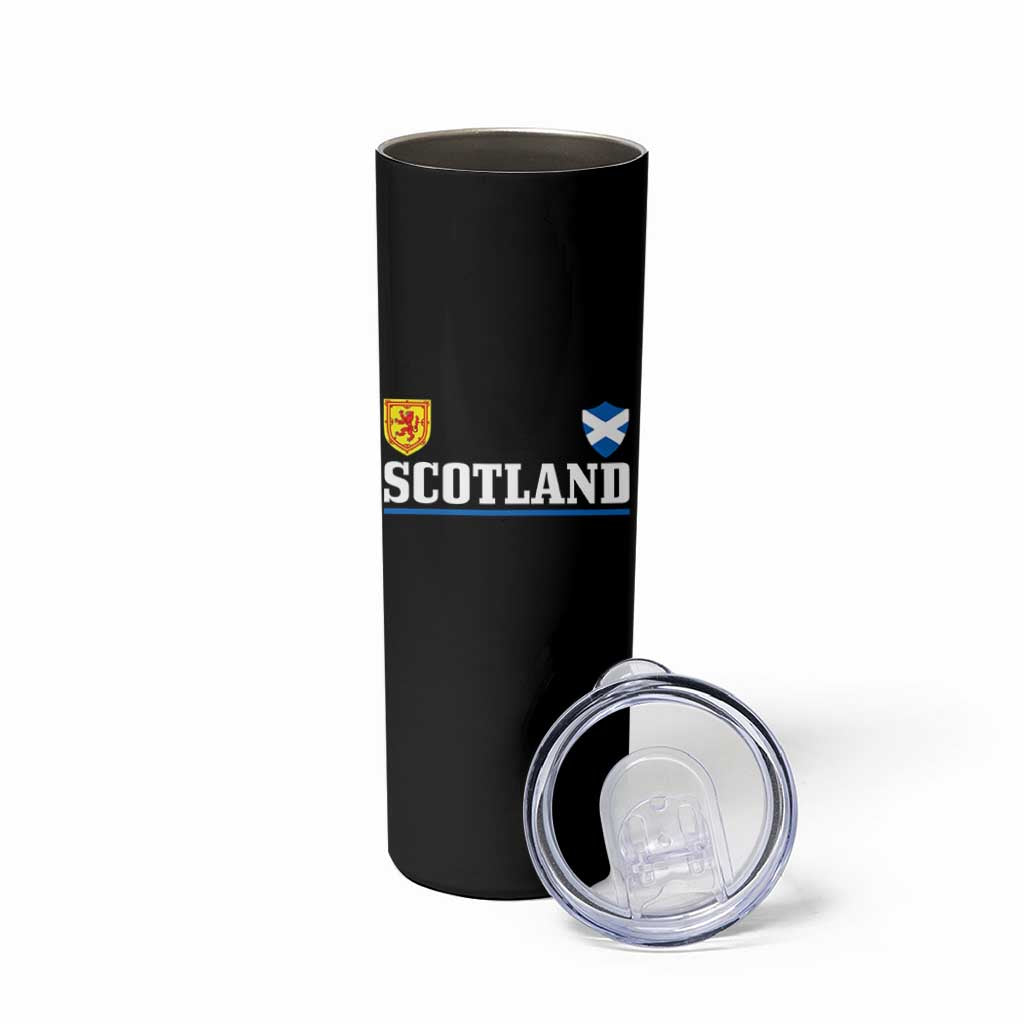 Scotland Dual Crest Lion Rampant Shield Saltire Flag Skinny Tumbler Football Fans Match Day