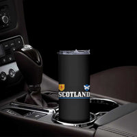 Scotland Dual Crest Lion Rampant Shield Saltire Flag Skinny Tumbler Football Fans Match Day