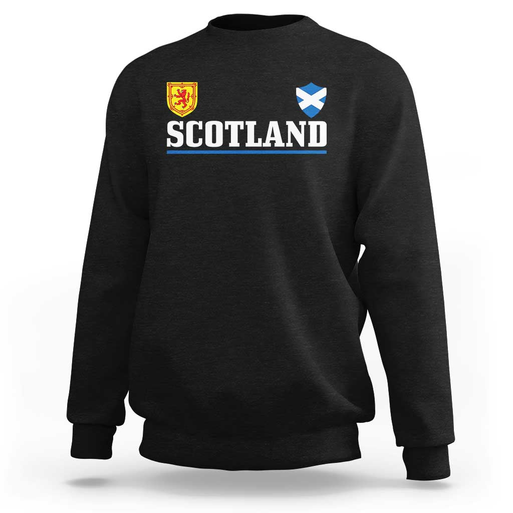 Scotland Dual Crest Lion Rampant Shield Saltire Flag Sweatshirt Football Fans Match Day