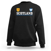 Scotland Dual Crest Lion Rampant Shield Saltire Flag Sweatshirt Football Fans Match Day