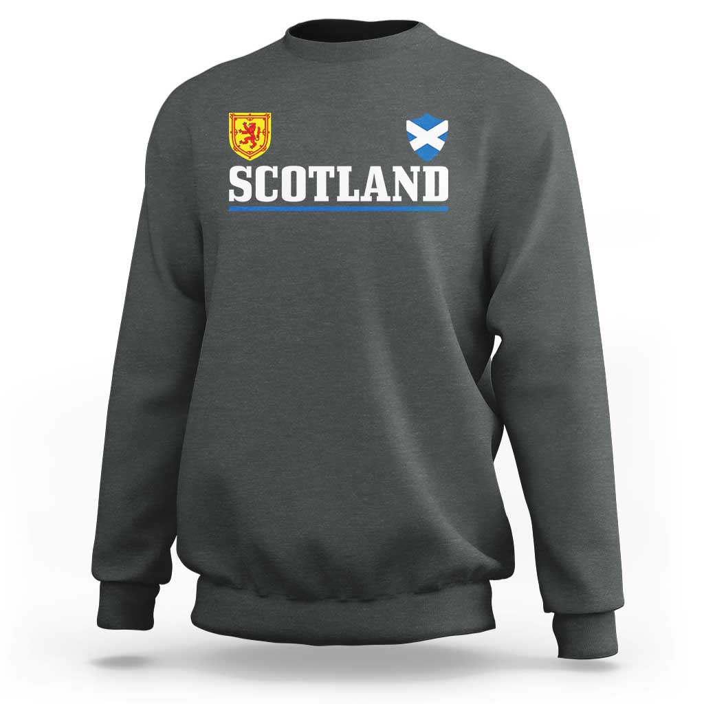 Scotland Dual Crest Lion Rampant Shield Saltire Flag Sweatshirt Football Fans Match Day
