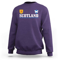 Scotland Dual Crest Lion Rampant Shield Saltire Flag Sweatshirt Football Fans Match Day