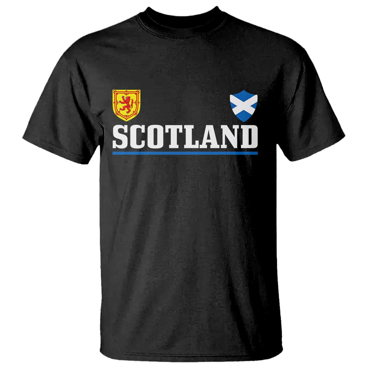 Scotland Dual Crest Lion Rampant Shield Saltire Flag T Shirt Football Fans Match Day