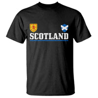 Scotland Dual Crest Lion Rampant Shield Saltire Flag T Shirt Football Fans Match Day
