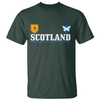 Scotland Dual Crest Lion Rampant Shield Saltire Flag T Shirt Football Fans Match Day