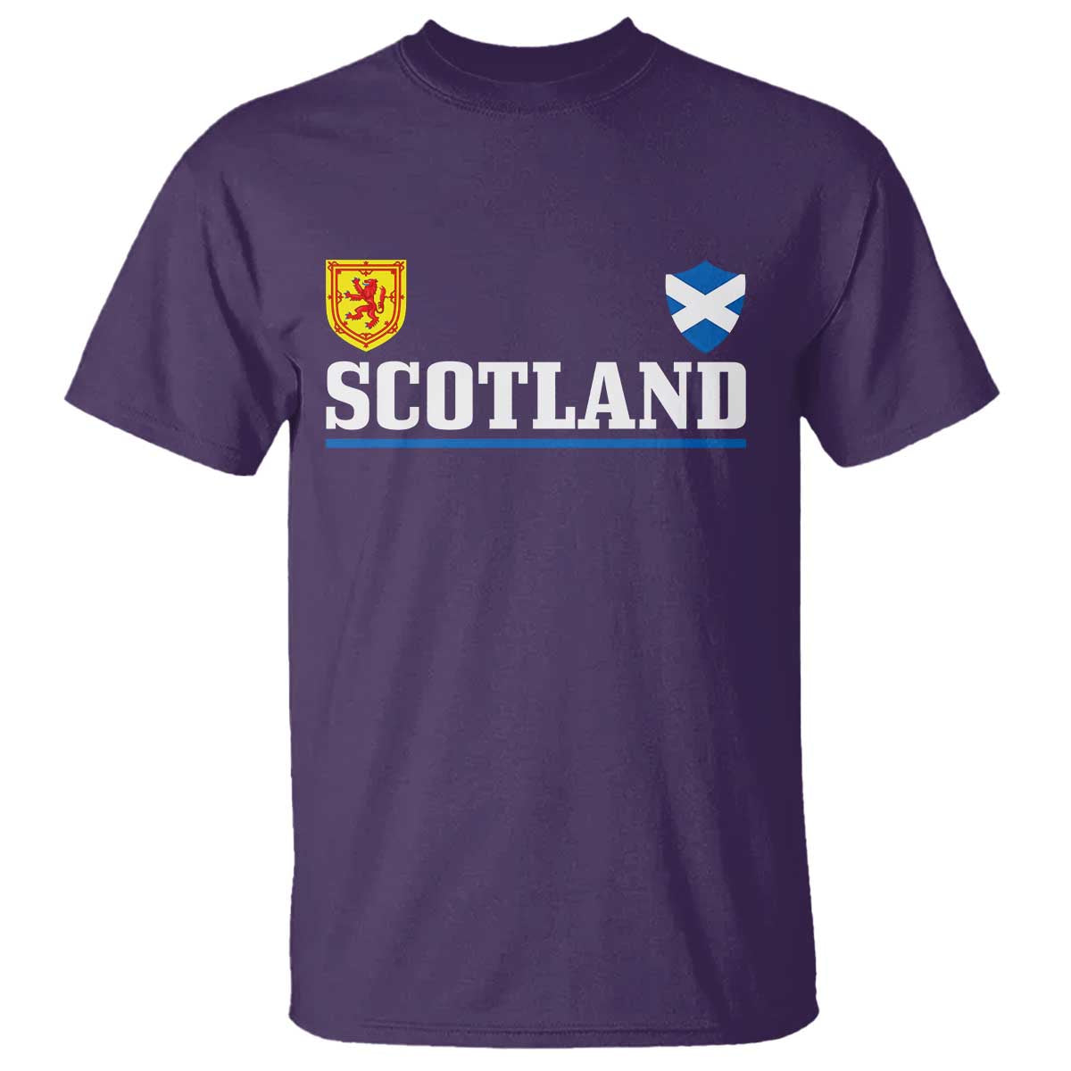 Scotland Dual Crest Lion Rampant Shield Saltire Flag T Shirt Football Fans Match Day